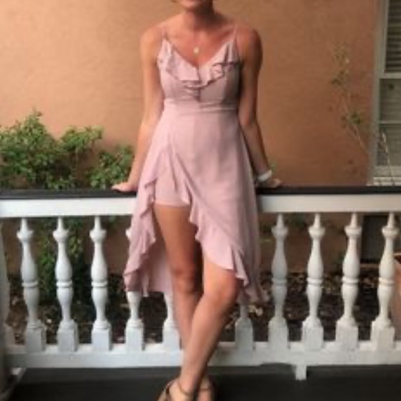 Socialite Pink High-Low Dress - Picture 9 of 9